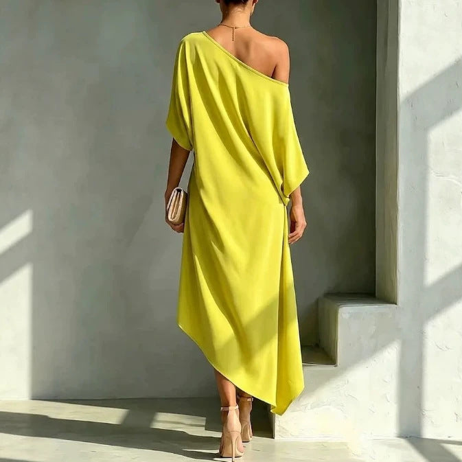 Camila – Elegante abito asimmetrico