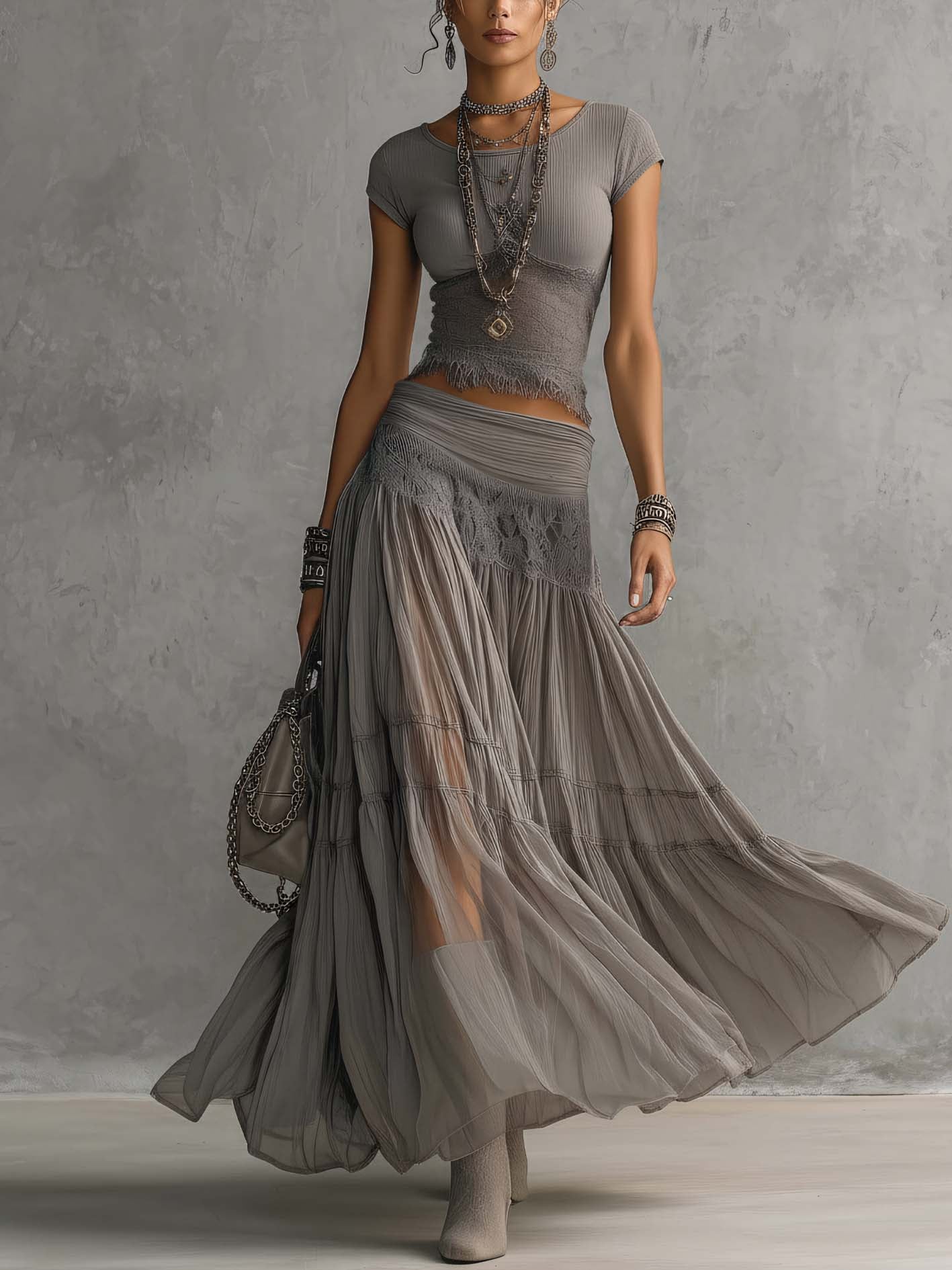 Caterina - Set boho couture dal fascino etereo
