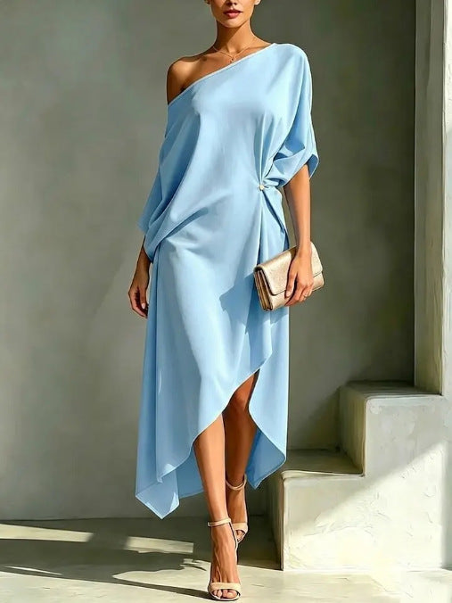 Camila – Elegante abito asimmetrico