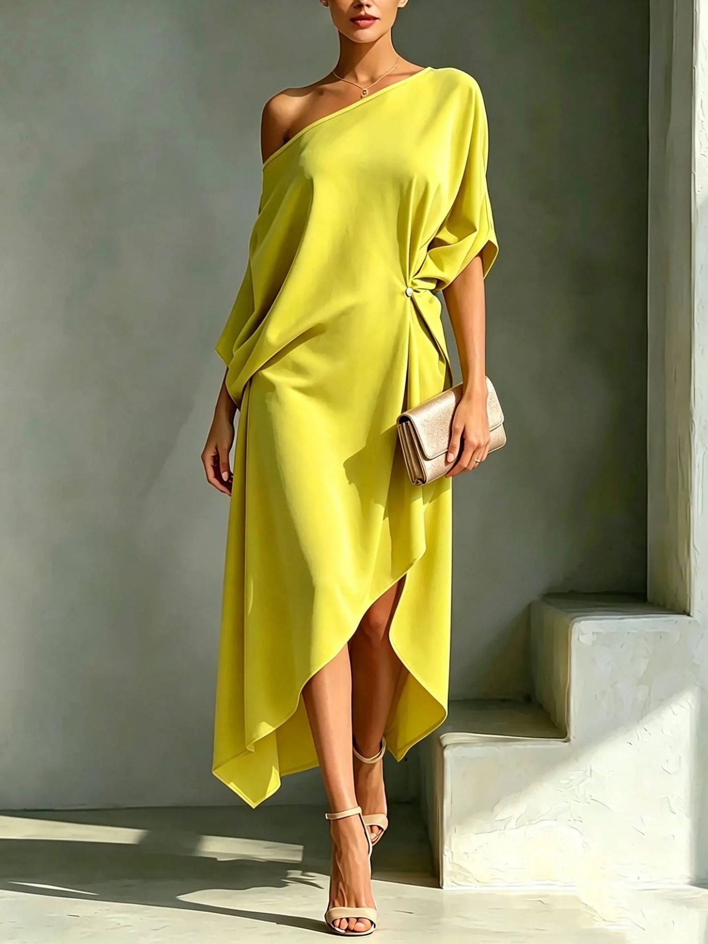 Camila – Elegante abito asimmetrico
