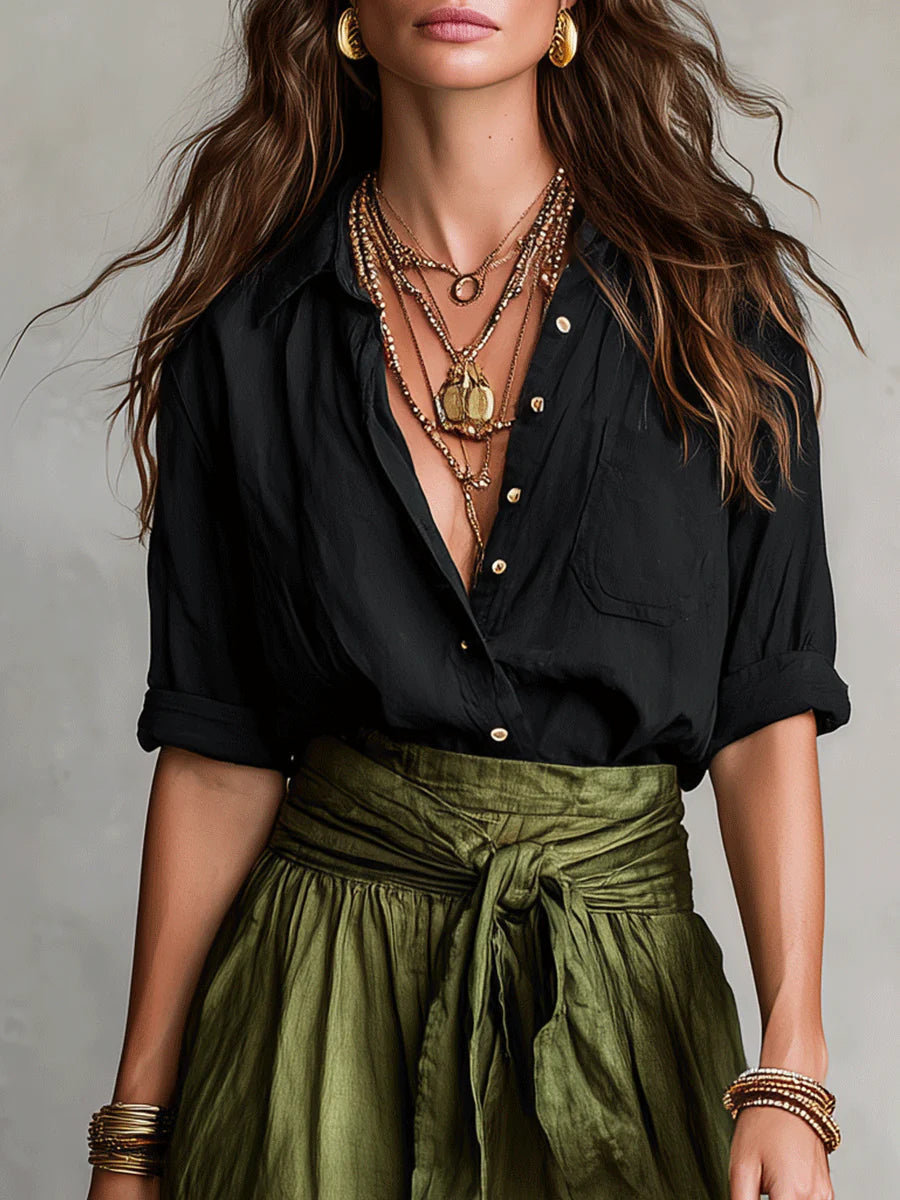 River | Elegante completo midi a due pezzi