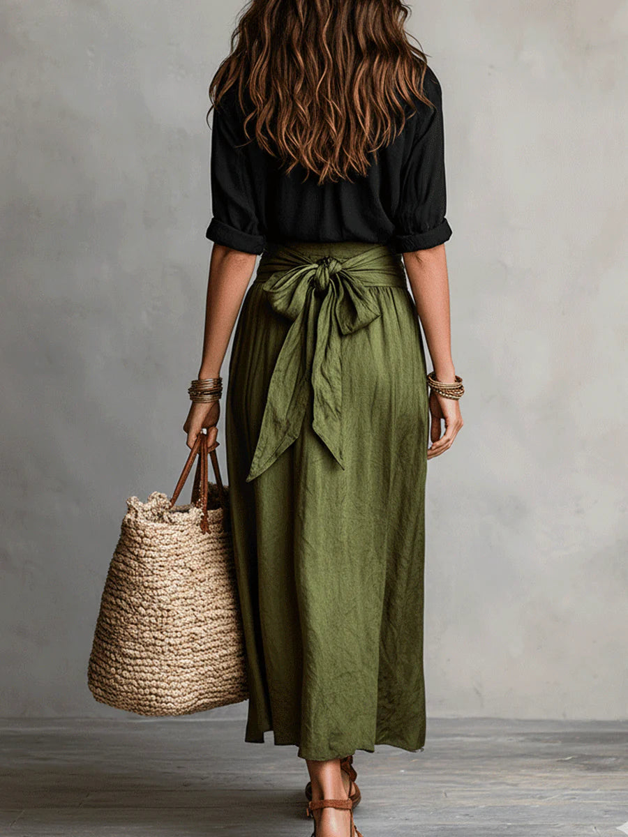 River | Elegante completo midi a due pezzi