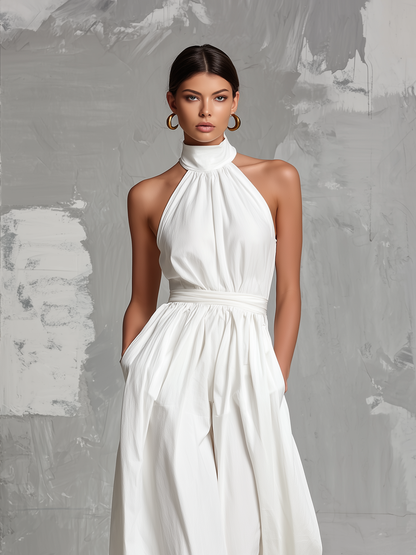 Francesca - elegante, senza maniche, con scollo all'americana e lavorazione intrecciata